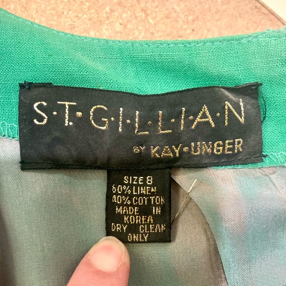 St. Gillian 80’s linen dress, size 8, fully lined, back zip, dry clean - Picture 8 of 8